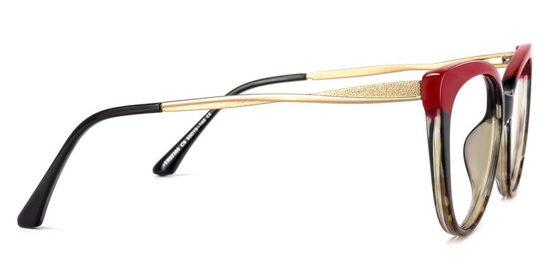 Trudie - Cat Eye Red Tortoise Eyeglasses - 4
