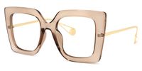 Adrienne - Square Brown Eyeglasses - 2