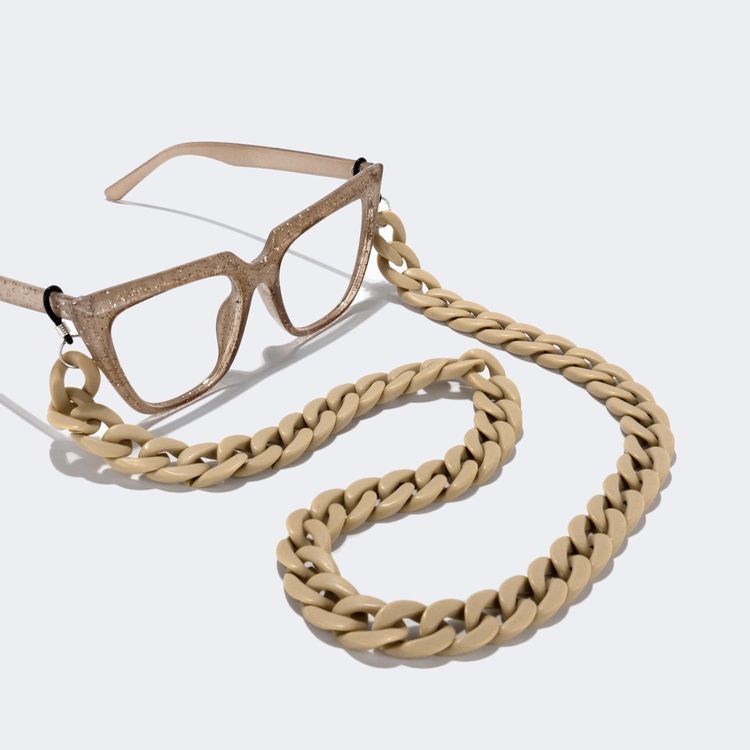Twist Link Cameo/Brown Glasses Chains | Vooglam.com