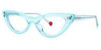 Cat Eye Light/Blue Eyeglasses | Vooglam.com Front View