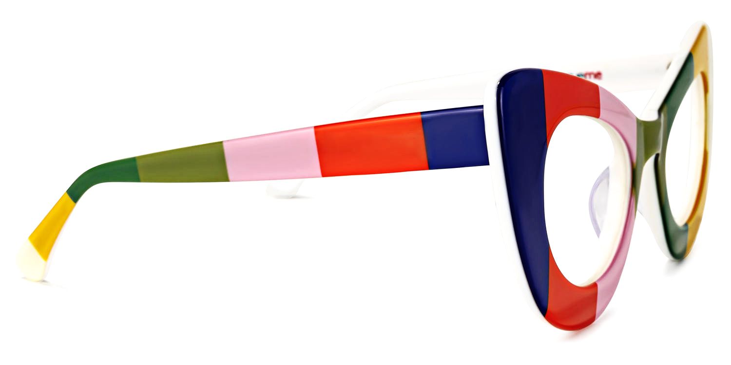 Weslie - Cat Eye Multicoloured Eyeglasses | Vooglam 4