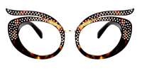 Christine - Geometric Tortoise Eyeglasses | Vooglam Angle View
