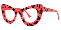Weslie - Cat Eye Red/Leopard Eyeglasses - 2
