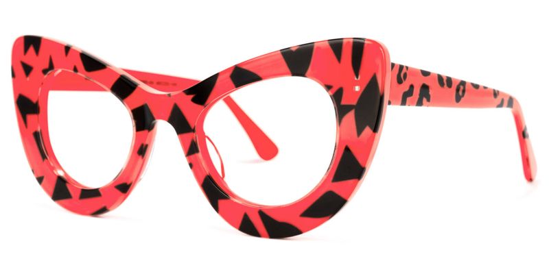 Weslie - Cat Eye Red/Leopard Eyeglasses