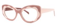 Cat Eye Cameo/Brown Eyeglasses | Vooglam.com Front View