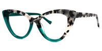 Antoinette - Cat Eye Grey/Tortoise Eyeglasses | Vooglam Front View