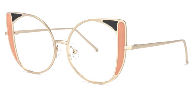Eleni - Cat Eye Orange Eyeglasses