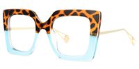 Adrienne - Square Animal Print Eyeglasses - 2