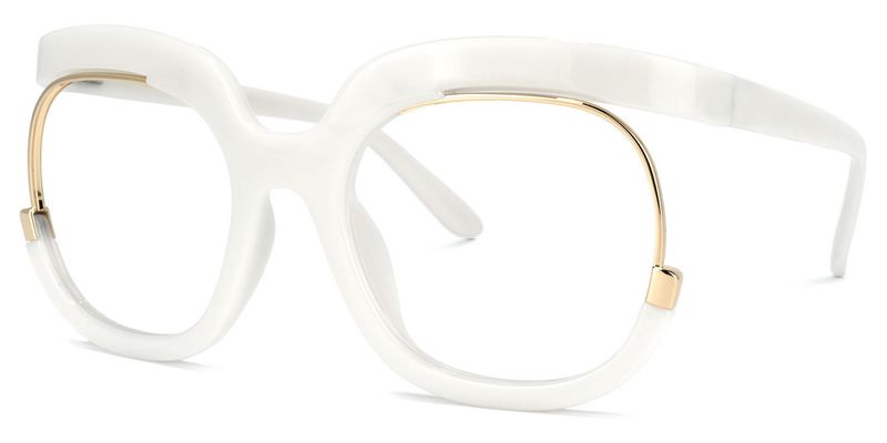 Fredia - Square White Eyeglasses - 2