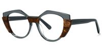 Lenore - Geometric Dark/Grey Eyeglasses - 2