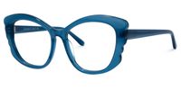 Geometric Blue Eyeglasses | Vooglam.com Front View