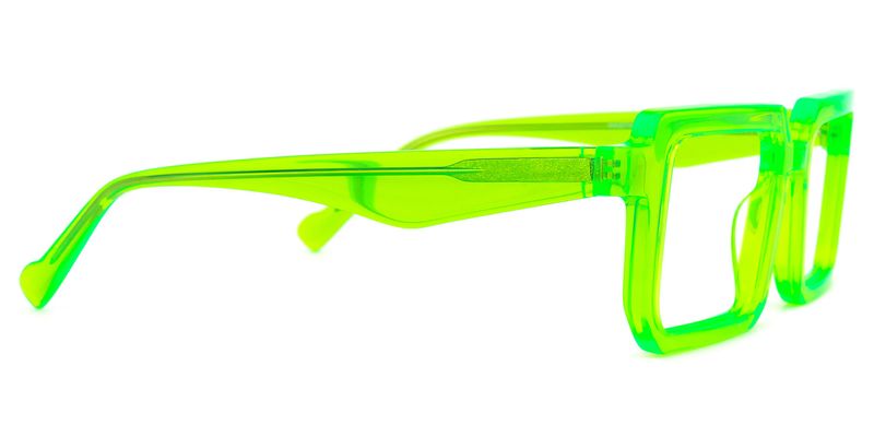 Cassiel - Rectangle Green Eyeglasses - 4