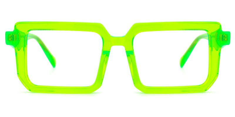 Cassiel - Rectangle Green Eyeglasses