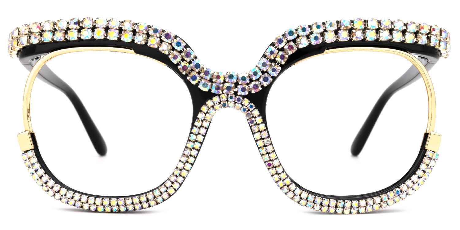 Mancha - Square Multicolor Eyeglasses | Vooglam Angle View