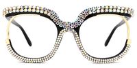 Mancha - Square Multicolor Eyeglasses | Vooglam Angle View