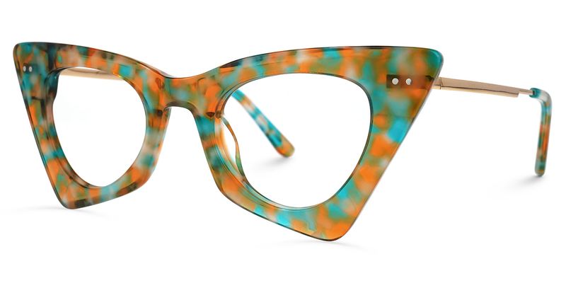 Gretchen - Geometric Floral Eyeglasses