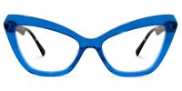 Shaneika - Cat Eye Blue Eyeglasses | Vooglam Angle View