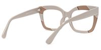 Terrie - Square Cameo/Brown Eyeglasses | Vooglam Side View
