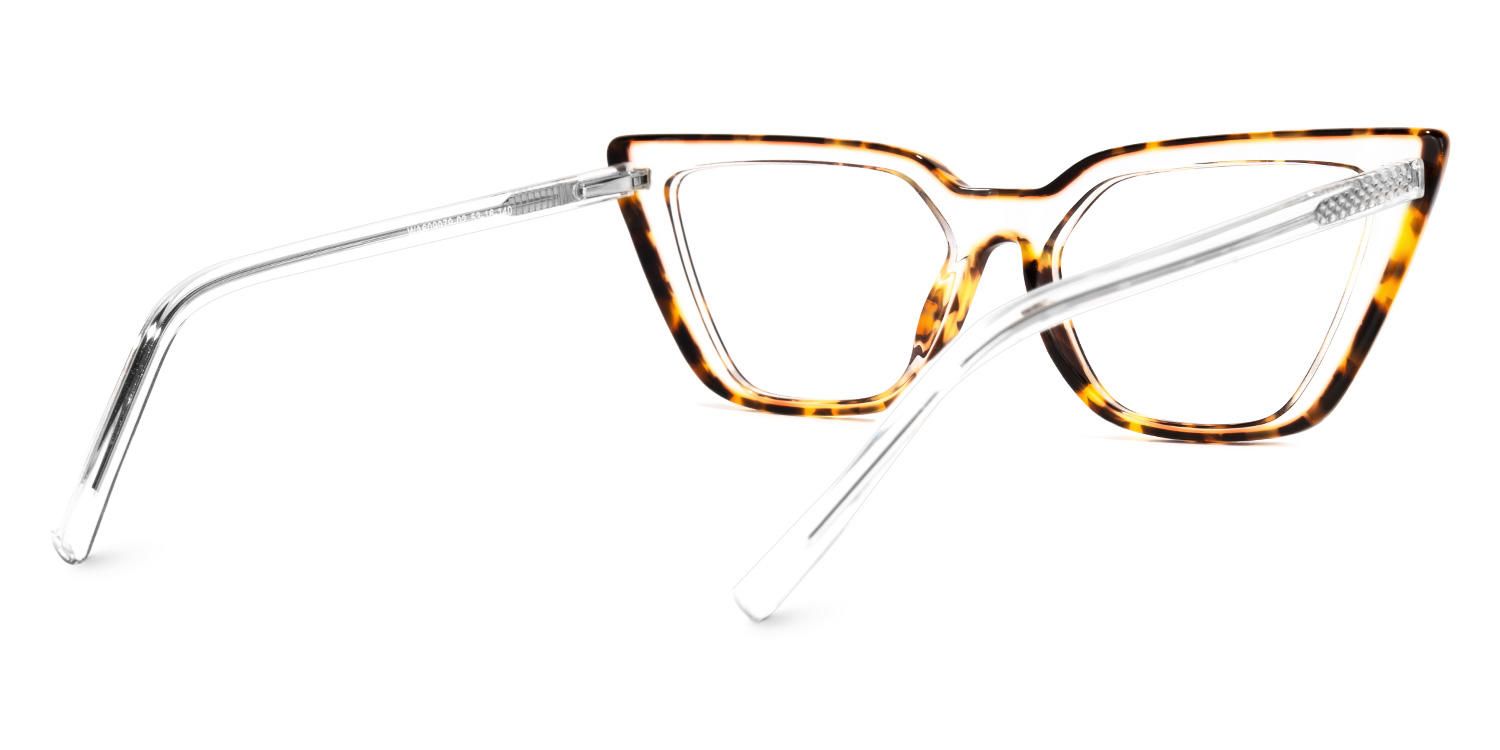 Lyuba - Rectangle Tortoise Eyeglasses | Vooglam Side View