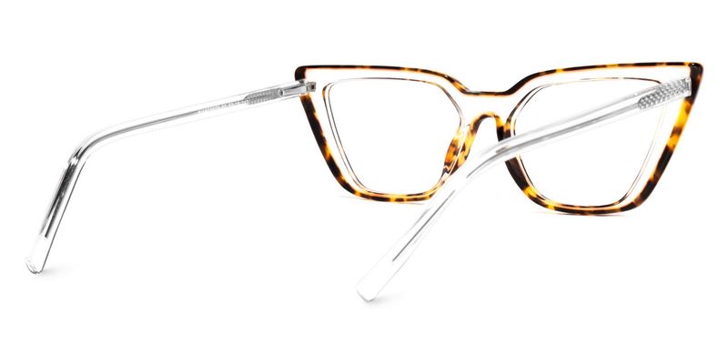 Lyuba - Rectangle Tortoise Eyeglasses - 3