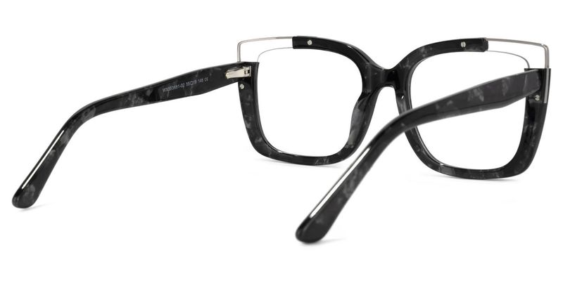 Angelia - Square Black Eyeglasses - 3