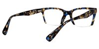 Vivienne - Rectangle Blue/Tortoise Eyeglasses | Vooglam Side View