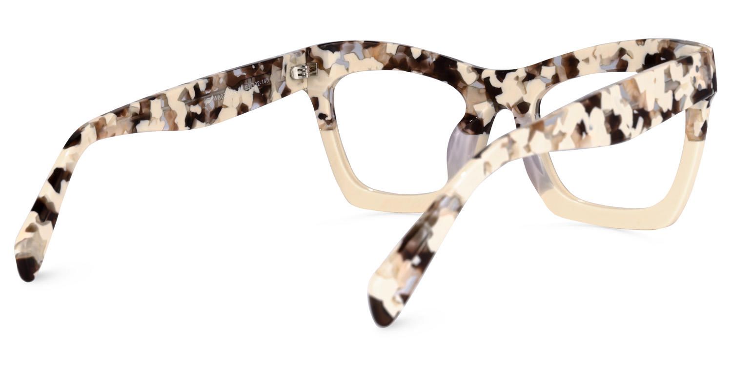 Sienna - Rectangle Light/Tortoise Eyeglasses | Vooglam Side View