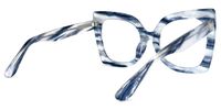 Butterfly Blue/White Eyeglasses | Vooglam.com Side View