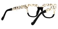 Yolanda - Square Black Eyeglasses | Vooglam Side View