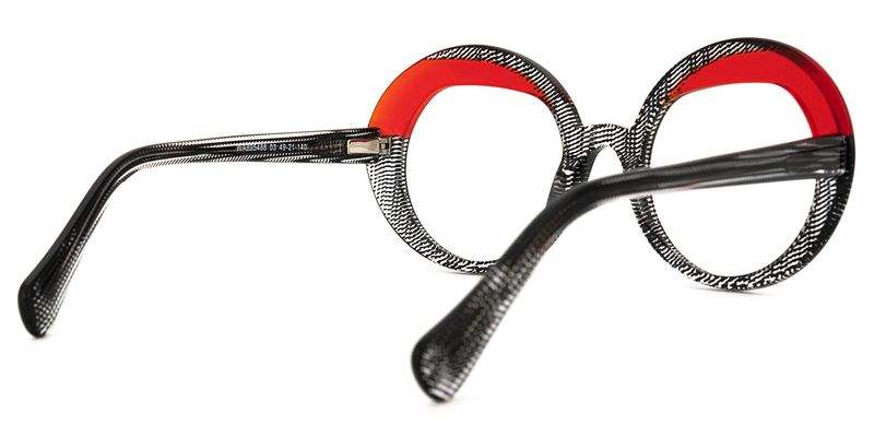 Tammy - Round Black/Crystal Eyeglasses - 3