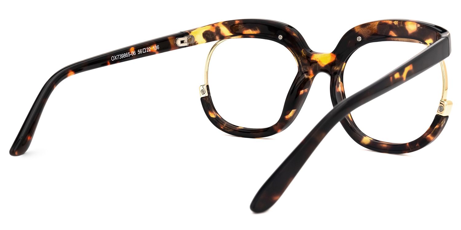 Fredia - Square Tortoise Eyeglasses | Vooglam Side View