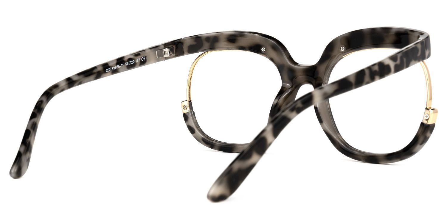 Fredia - Square Animal Eyeglasses | Vooglam Side View
