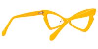 Immy - Geometric Yellow Eyeglasses | Vooglam Side View