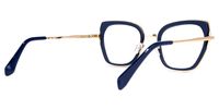 Lobato - Square Blue Eyeglasses | Vooglam Side View