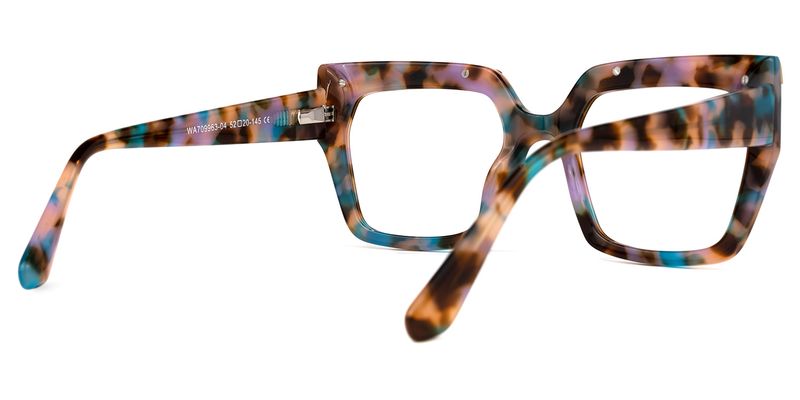 Fabianne - Square Floral Eyeglasses - 3