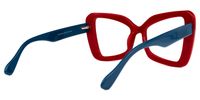Mandi - Butterfly Red Eyeglasses | Vooglam Side View