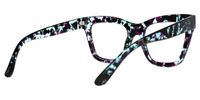 Bonilla - Square Floral Eyeglasses | Vooglam Side View
