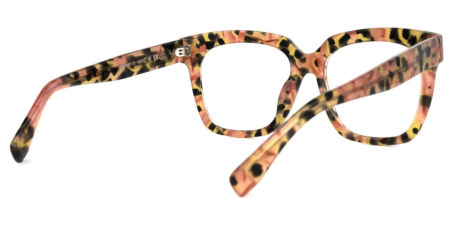 Martha - Square Floral Eyeglasses - 3