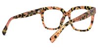 Martha - Square Floral Eyeglasses | Vooglam Side View