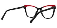 Adames - Butterfly Black/Red Two-tone Eyeglasses | Vooglam Side View