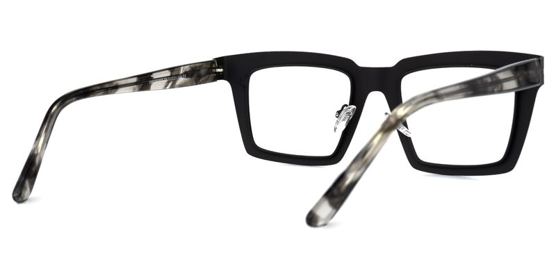 Arnal - Rectangle Black Eyeglasses - 3