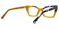 Kirsten - Rectangle Yellow/Tortoise Two-tone Eyeglasses - 3