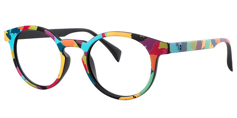 Minnie - Oval Multicolored Eyeglasses│Vooglam Front View