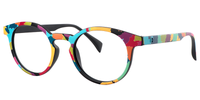 Minnie - Oval Multicolored Eyeglasses│Vooglam Front View