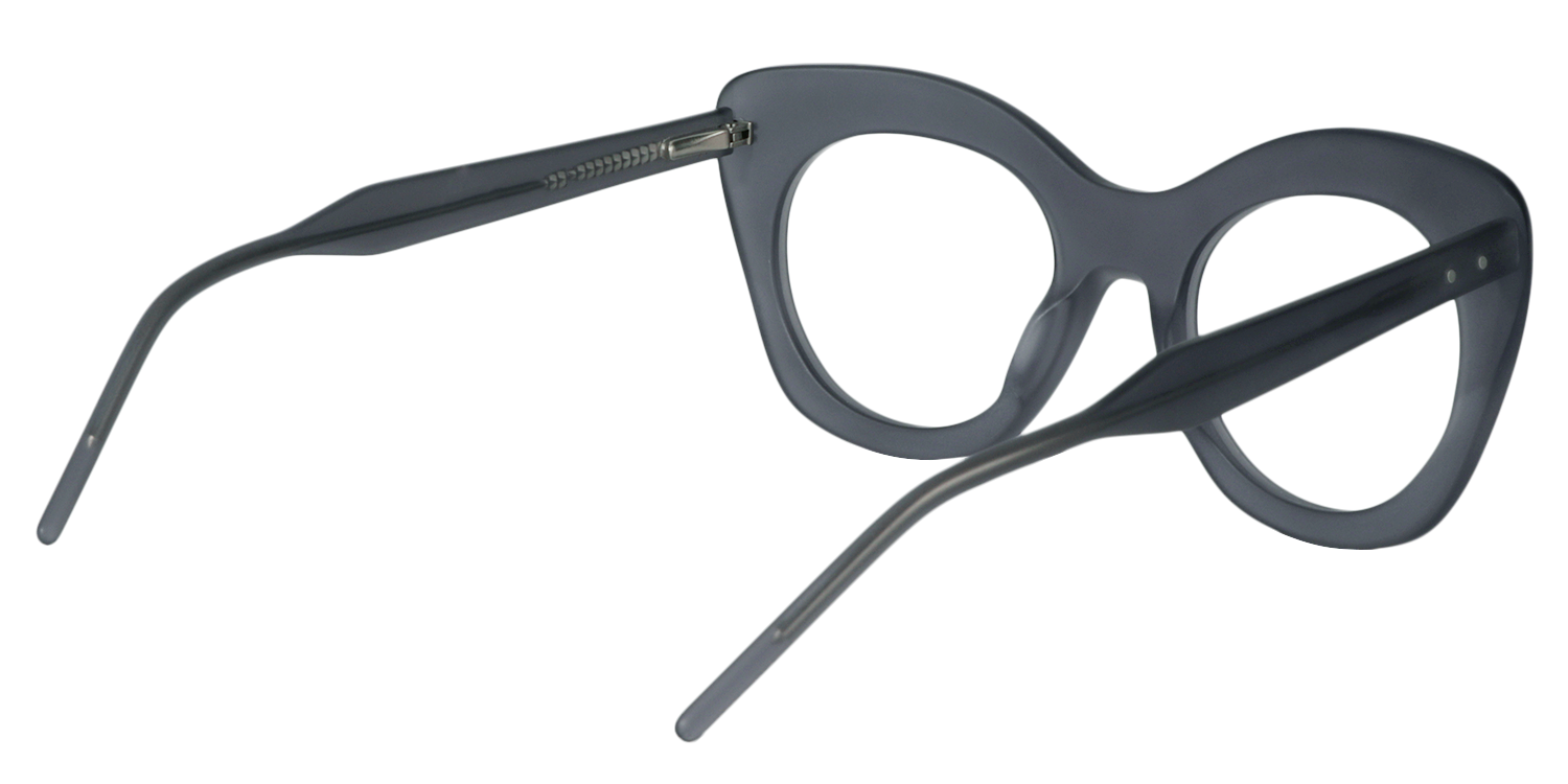 Unique Butterfly Grey Eyeglasses│Vooglam Optical Glasses Side View