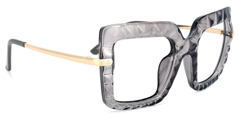 Phebe - Square Grey Eyeglasses - 5