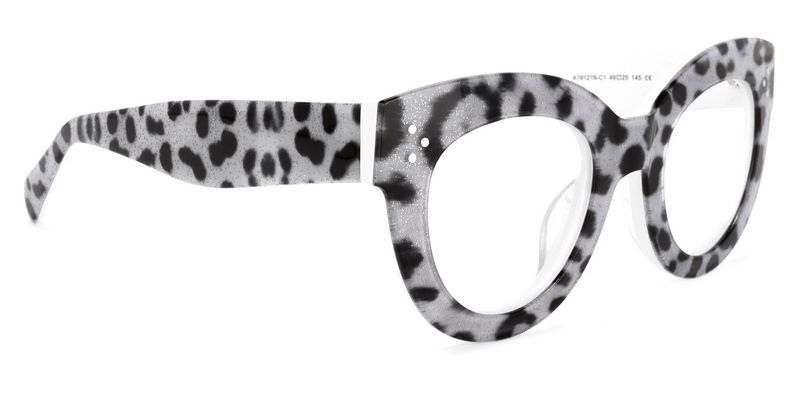 Miguel - Oval Grey/Leopard Eyeglasses - 5