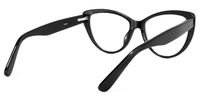 Cat Eye Black Eyeglasses | Vooglam.com Side View