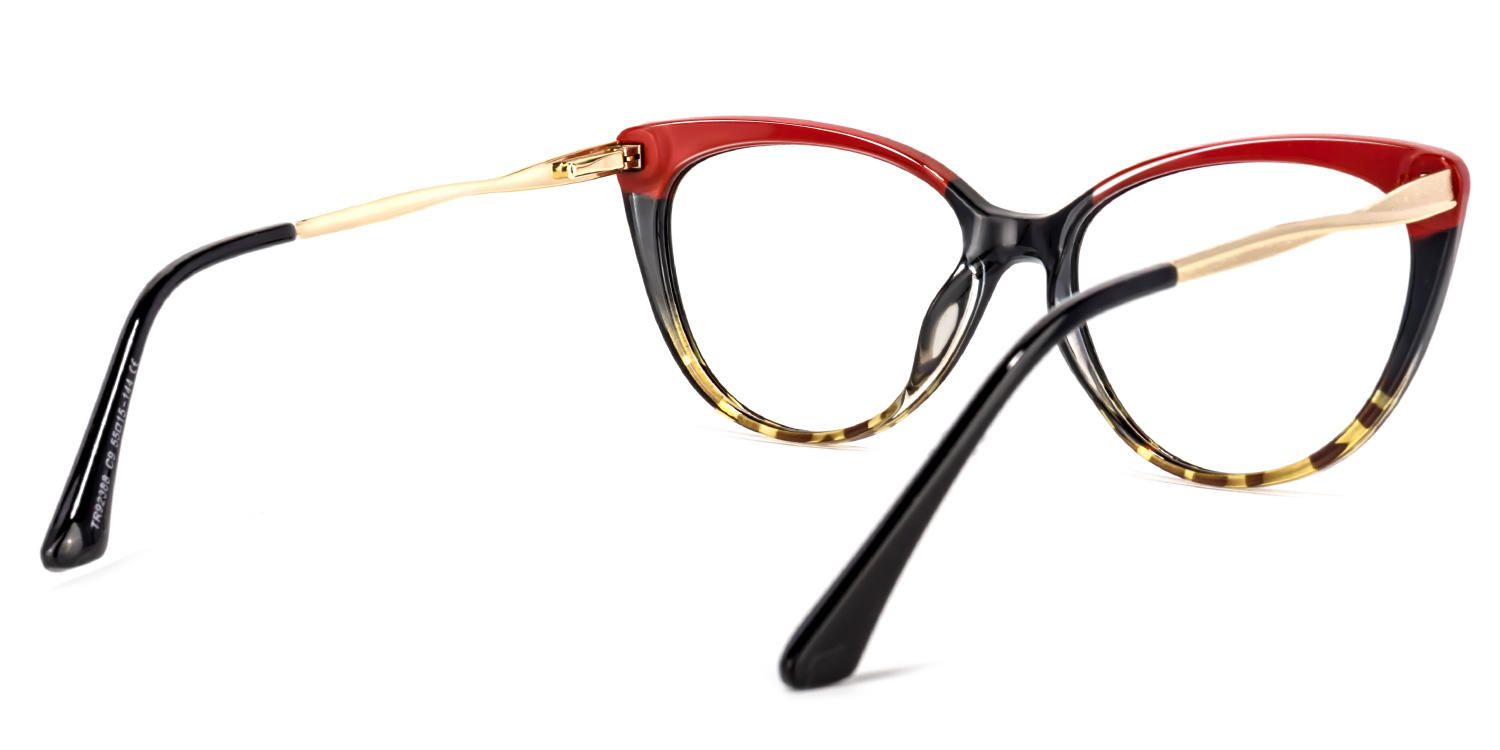 Trudie - Cat Eye Red Tortoise Eyeglasses - 3