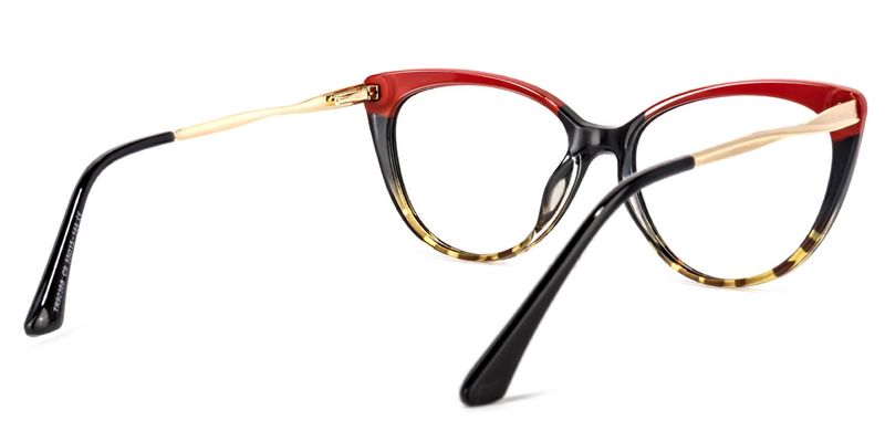 Trudie - Cat Eye Red Tortoise Eyeglasses - 3